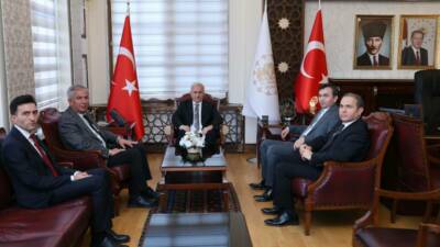 Aksaray Valisi  Mehmet Ali Kumbuzoğlu, İl Milli Eğitim Müdürü Metin