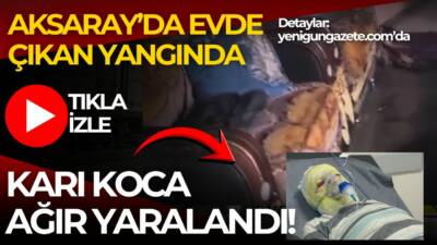 Gülağaç ilçesine bağlı Saratlı’da evlerinde çıkan yangında alevlere müdahale eden