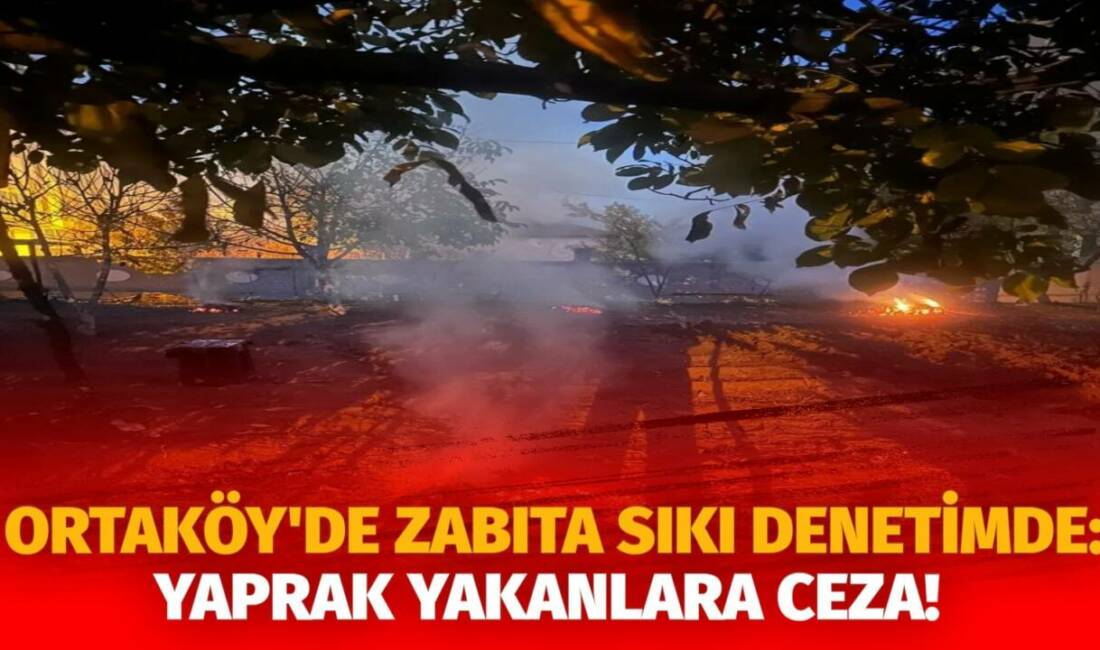 Ortaköy Belediyesi Zabıta Müdürlüğü, ilçe genelinde  kuru yaprak yakma eylemlerine