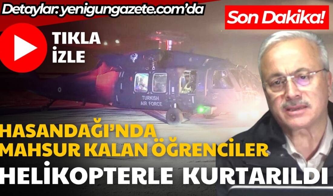 Aksaray Hasandağı’nda hava muhalefeti nedeniyle mahsur kalan iki üniversite öğrencisi,