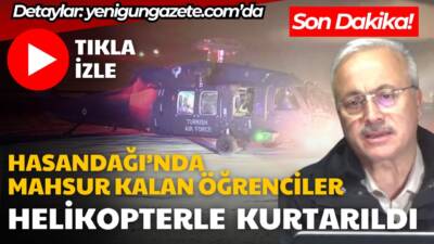 Aksaray Hasandağı’nda hava muhalefeti nedeniyle mahsur kalan iki üniversite öğrencisi,