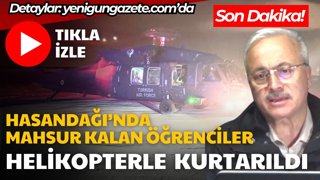Aksaray Hasandağı’nda hava muhalefeti nedeniyle mahsur kalan iki üniversite öğrencisi,