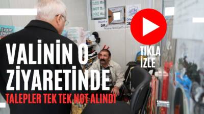 Aksaray Belediyesi Ayakkabı Boyama Salonu’nda yapılan ziyarette Vali Mehmet Ali