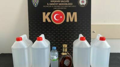 Kırşehir'de İl Emniyet Müdürlüğü ekipleri tarafından düzenlenen operasyonda 21,5 litre