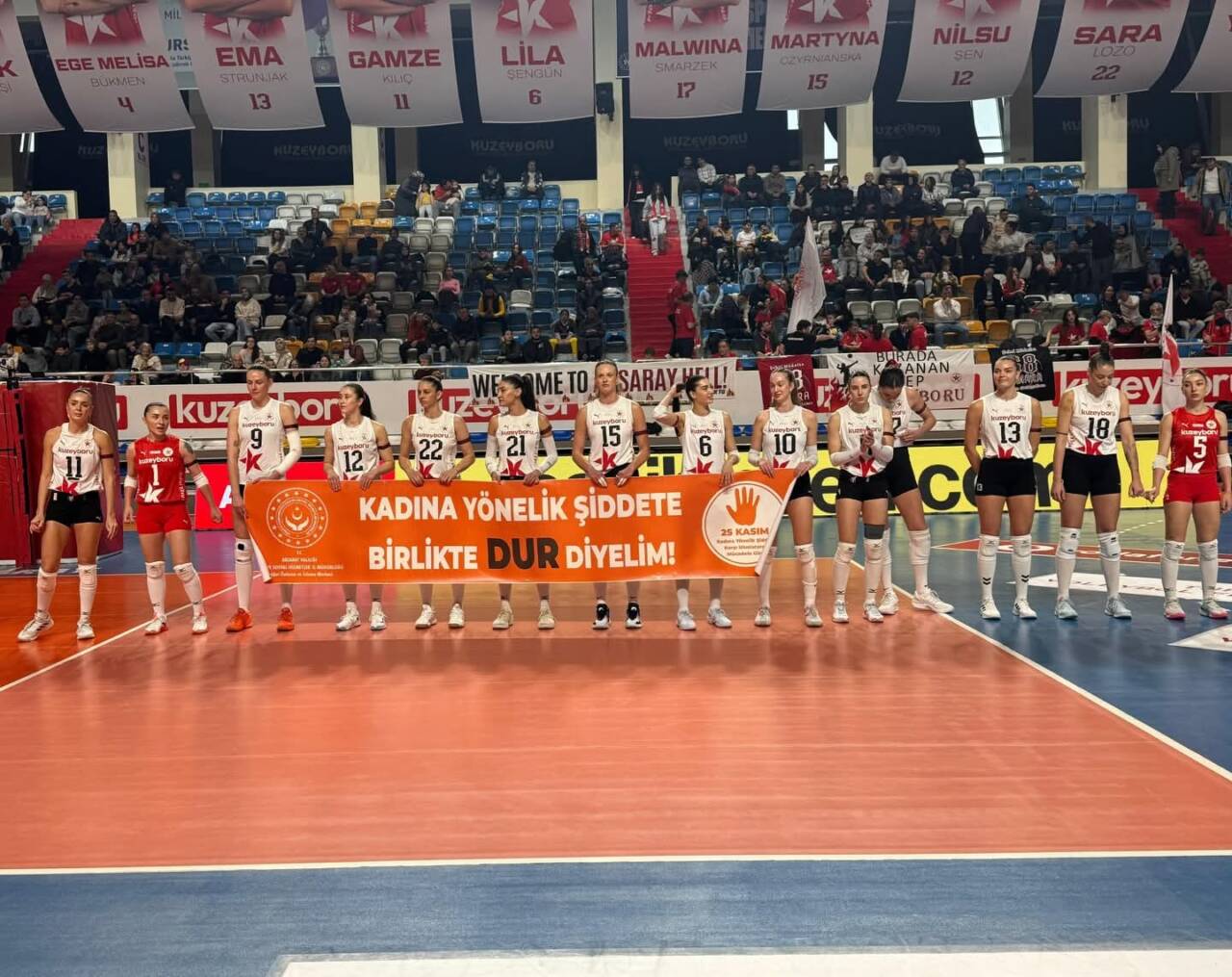 Vodafone Sultanlar Ligi’nde oynanan Kuzeyboru – Nilüfer Belediyespor karşılaşması, yalnızca