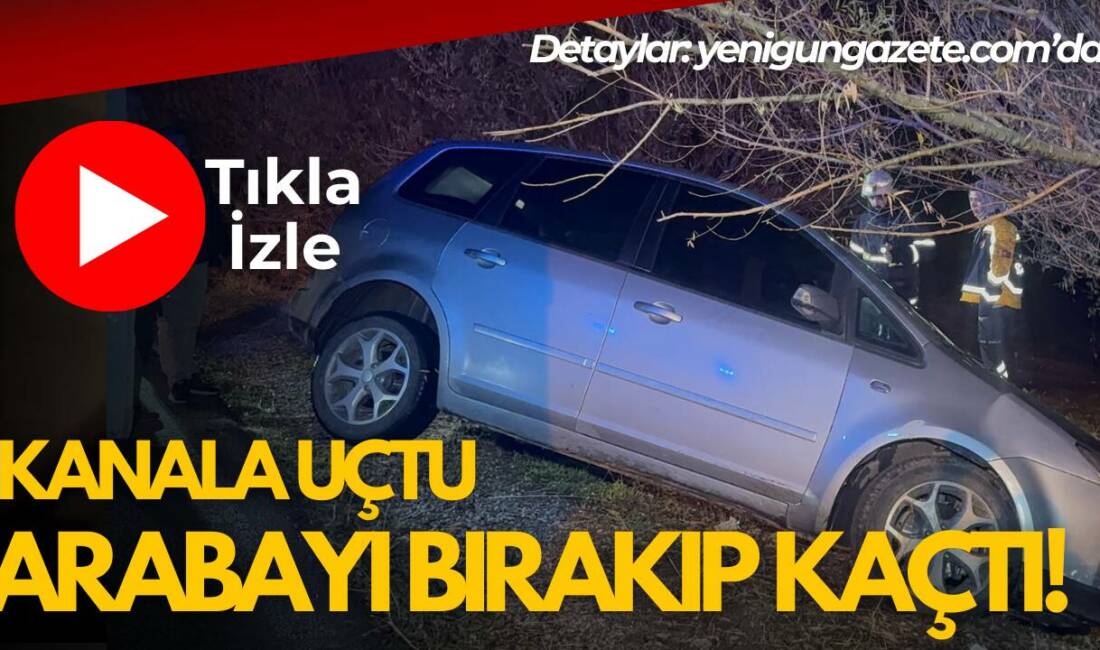 Laleli Caddesi’nde kanala düşen aracın sürücüsü olay sonrası kayıplara karıştı.