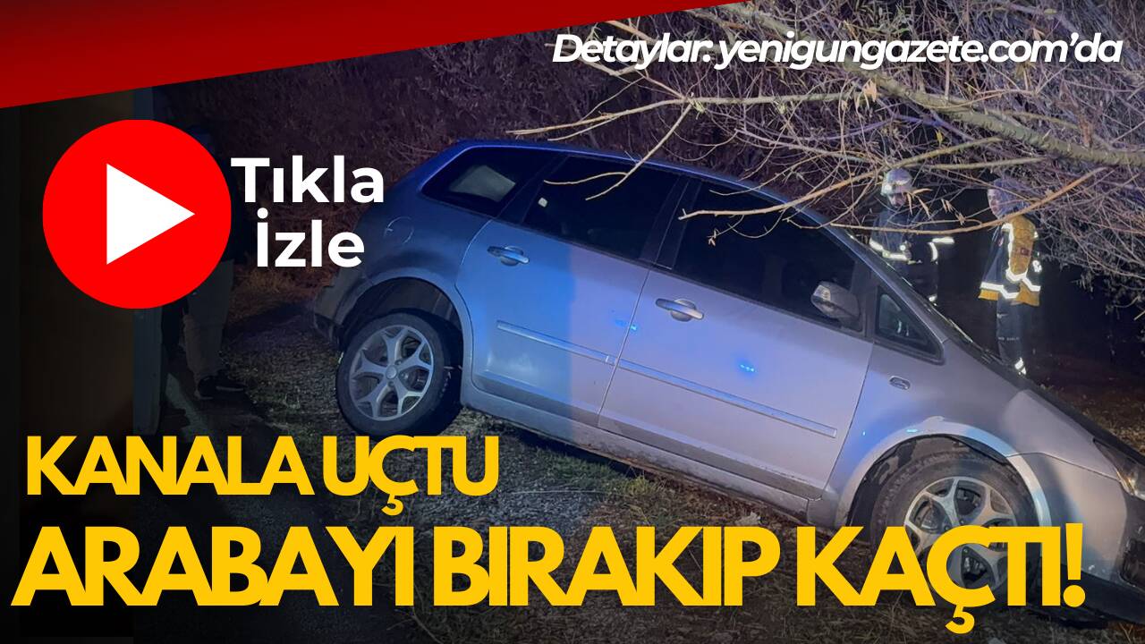 Laleli Caddesi’nde kanala düşen aracın sürücüsü olay sonrası kayıplara karıştı.