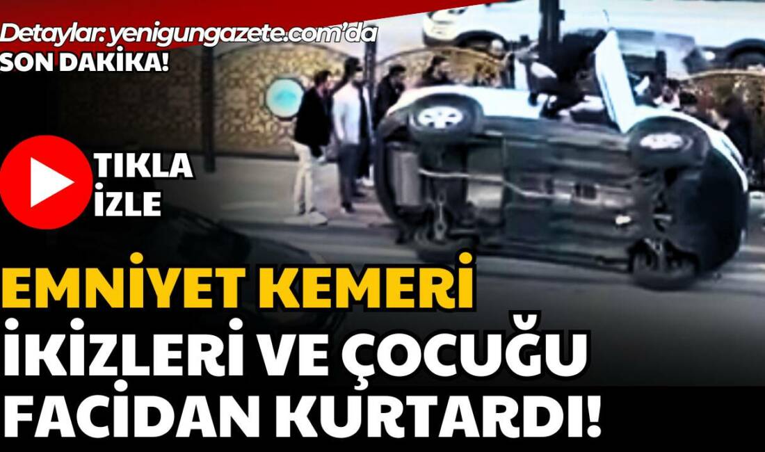Aksaray Atatürk Bulvarı’nda trafik kazası meydana geldi. Emniyet kemeri takılı