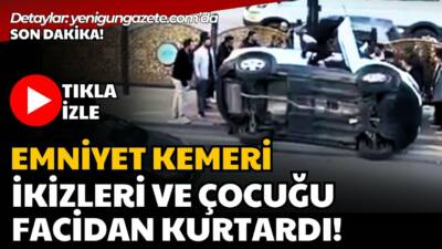 Aksaray Atatürk Bulvarı’nda trafik kazası meydana geldi. Emniyet kemeri takılı