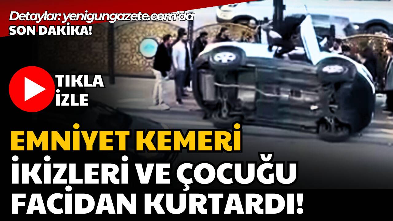 Aksaray Atatürk Bulvarı’nda trafik kazası meydana geldi. Emniyet kemeri takılı