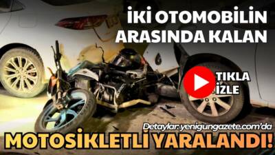Küçük Bölcek Mahallesi’nde 3 otomobil ve 1 motosikletin karıştığı kazada,