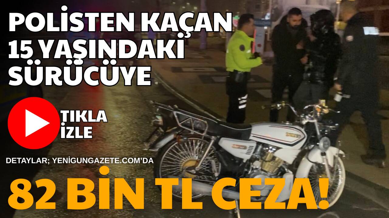Aksaray’ın Hacılar Harmanı Mahallesi’nde polisin dur ihtarına uymayan 15 yaşındaki
