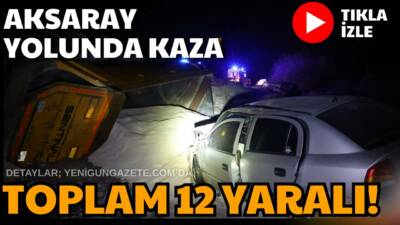 Nevşehir Aksaray karayolunda aşırı buzlanma kazalara neden oldu. Aksaray ve
