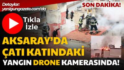 Aksaray’da 4 katlı bir binanın çatı katında bulunan kömürlükte çıkan