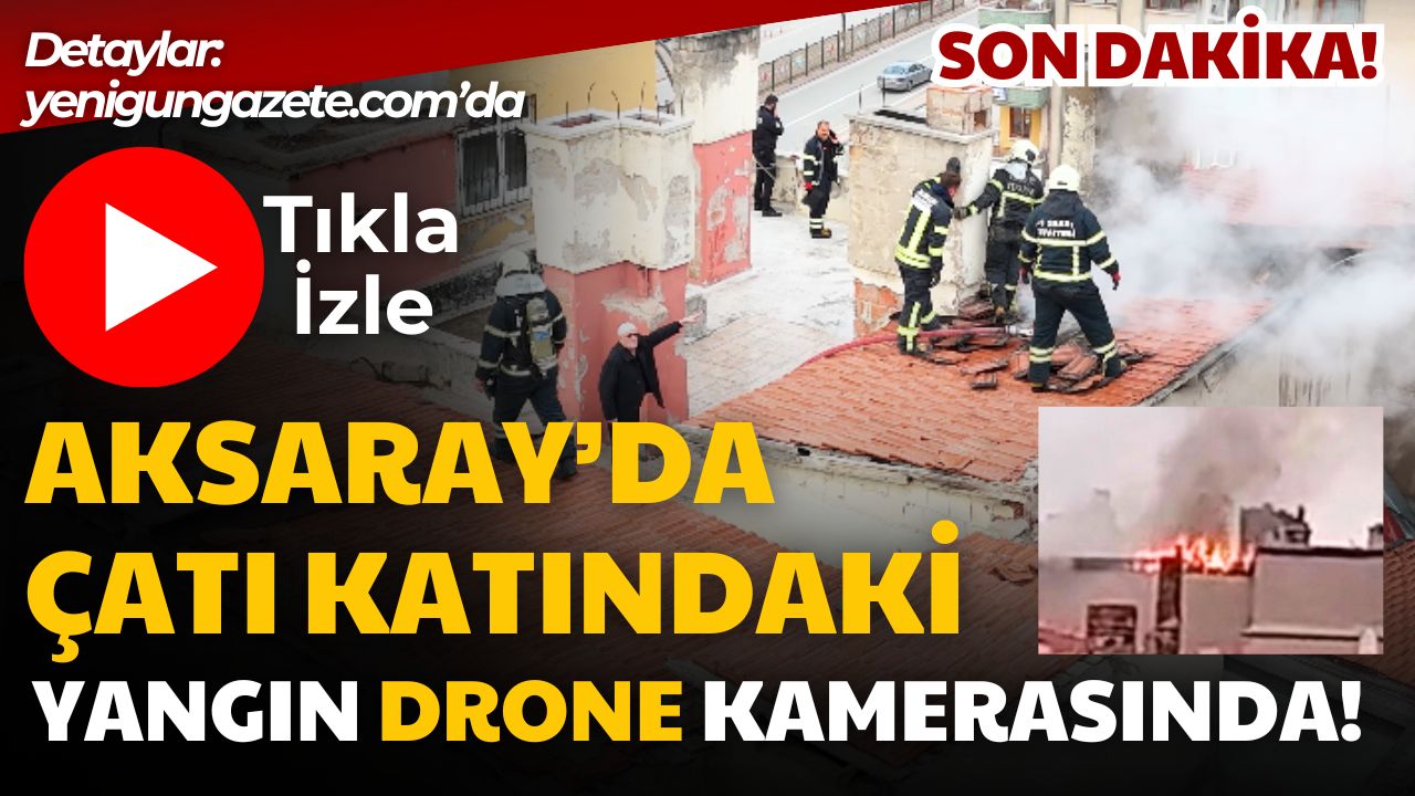 Aksaray’da 4 katlı bir binanın çatı katında bulunan kömürlükte çıkan