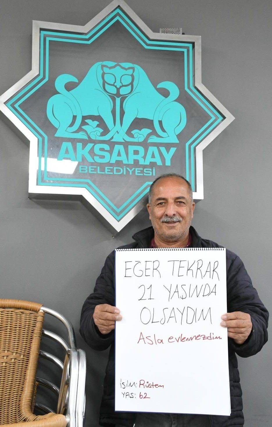 Aksaray Belediyesi Emekli Dinlenme Evi’nde yaşlılara sorulan soru, gençlere hayat