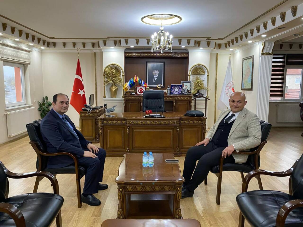 Aksaray İl Kadastro Müdürü Temel Çimen, Ağaçören Kaymakamı Metin Korkmaz’ı