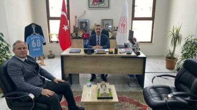 Sultanhanı Kaymakamı Bilal Göksun, Gençlik ve Spor İlçe Müdürlüğü ziyareti