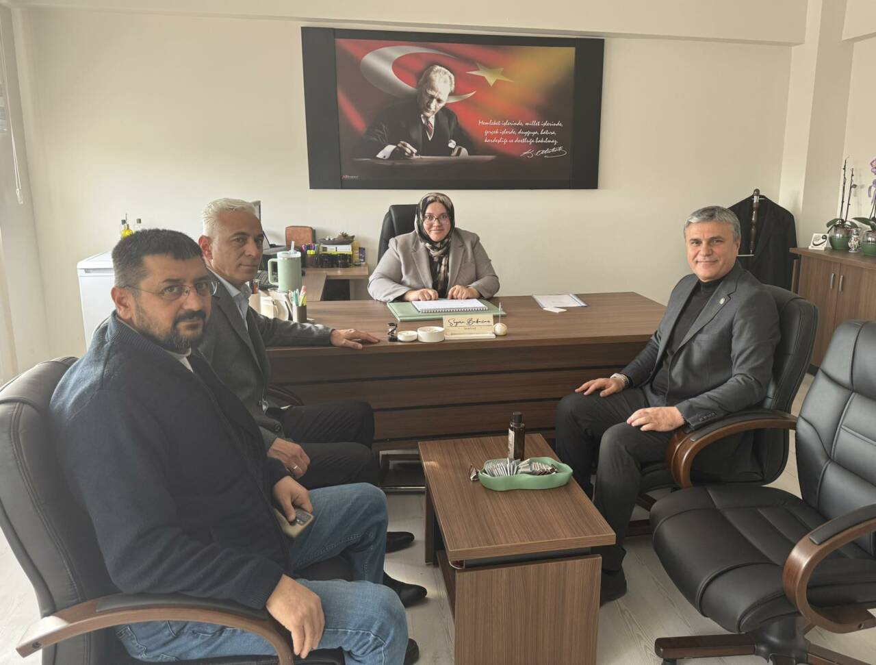 Sağlık-Sen Aksaray Şube Başkanı Rıfat Kaya ve beraberindeki heyet, Kamu