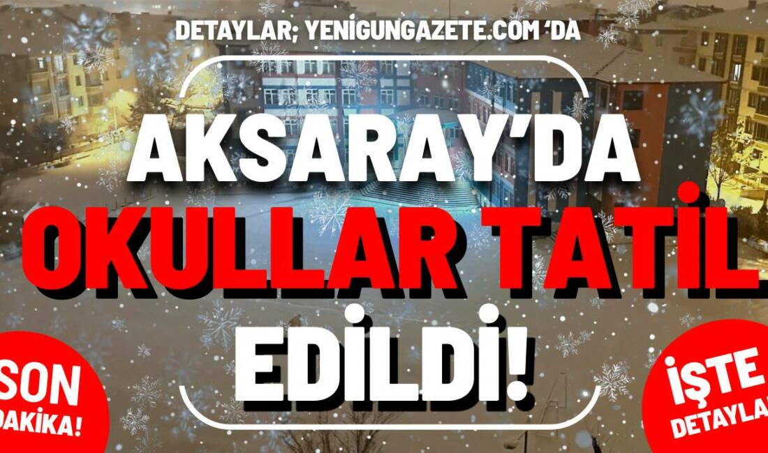Aksaray’da etkili olan kar yağışı ve buzlanma nedeniyle 29 Aralık