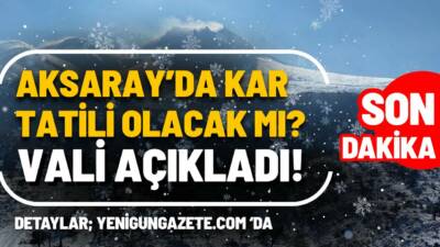 Aksaray Valisi Mehmet Ali Kumbuzoğlu, 30 Aralık 2025 Salı günü