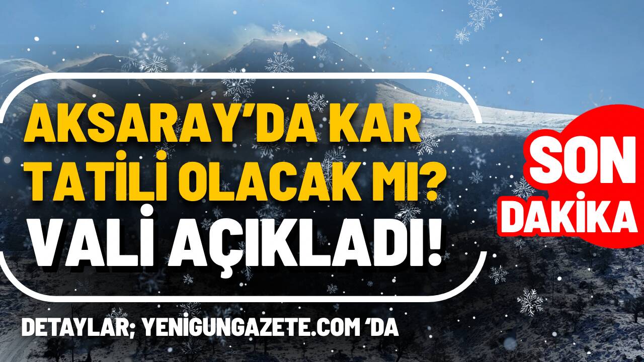 Aksaray Valisi Mehmet Ali Kumbuzoğlu, 30 Aralık 2025 Salı günü