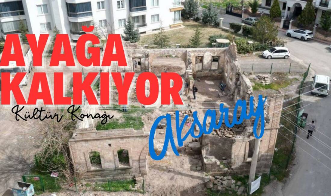 Belediye Başkanı Evren Dinçer, yıpranan tarihi Aksaray Kültür Konağı’nda yürütülen