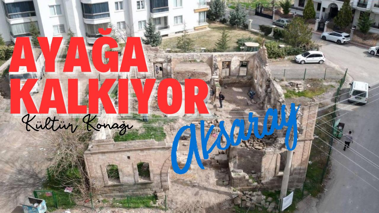 Belediye Başkanı Evren Dinçer, yıpranan tarihi Aksaray Kültür Konağı’nda yürütülen