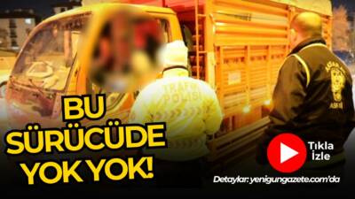 Aksaray’da ehliyetsiz ve çekme belgeli kamyonetle trafiğe çıkan sürücüye polis