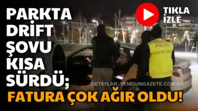 Aksaray’da park içinde drift yapan iki sürücü sivil ekiplerce yakalandı.
