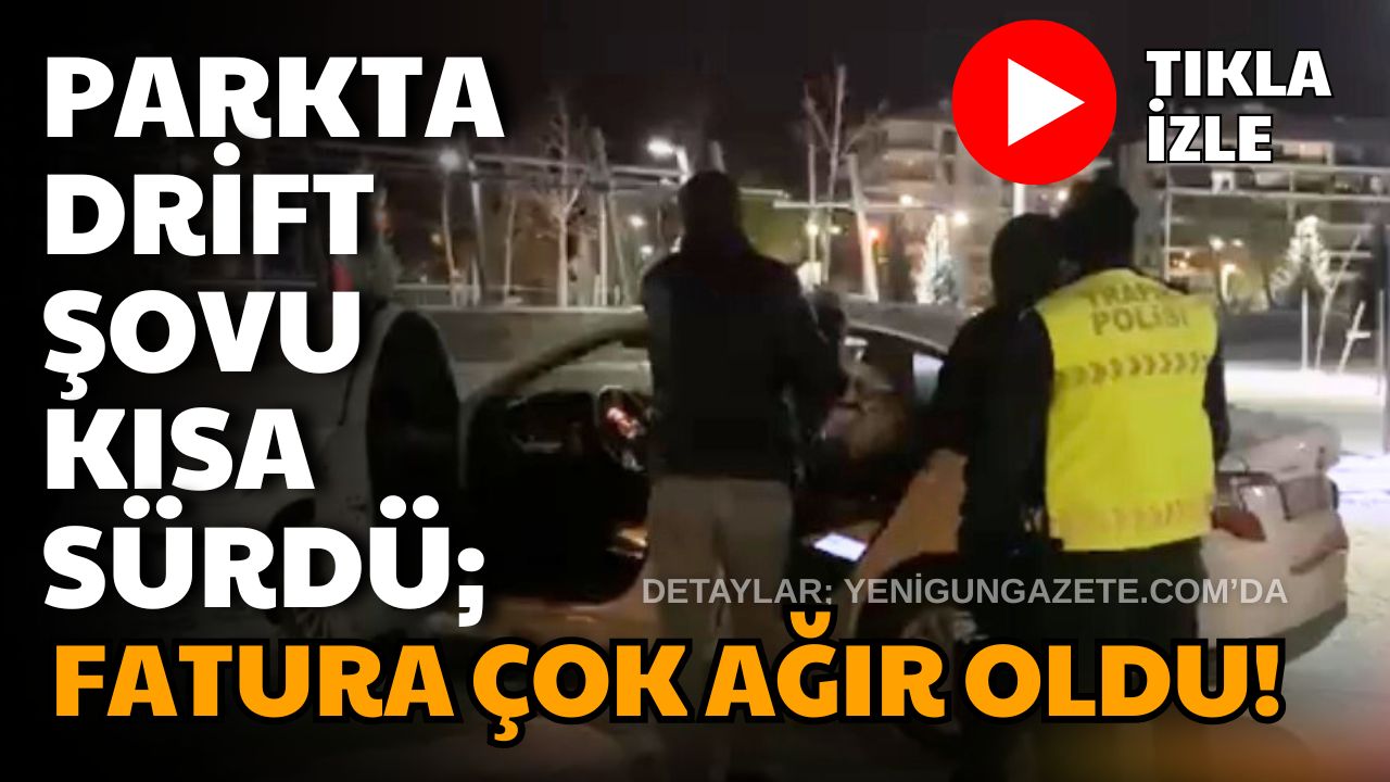 Aksaray’da park içinde drift yapan iki sürücü sivil ekiplerce yakalandı.