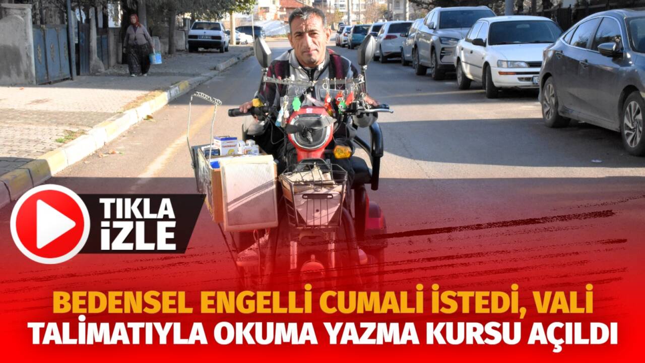 Aksaray'da Vali Mehmet Ali Kumbuzoğlu'na okuma yazma öğrenme isteğini ileten