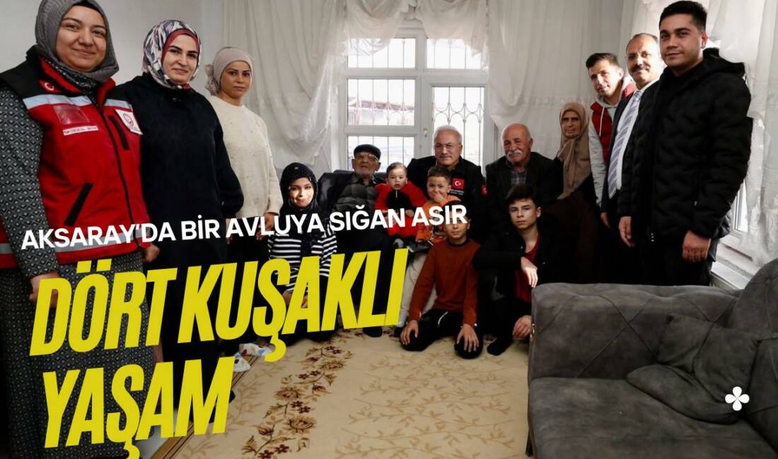 Aksaray Yeşiltepe’de 100 yaşını aşan Recep Amca’yı ziyaret eden Vali