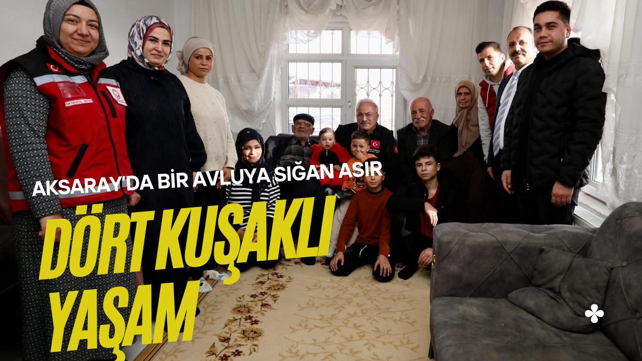 Aksaray Yeşiltepe’de 100 yaşını aşan Recep Amca’yı ziyaret eden Vali