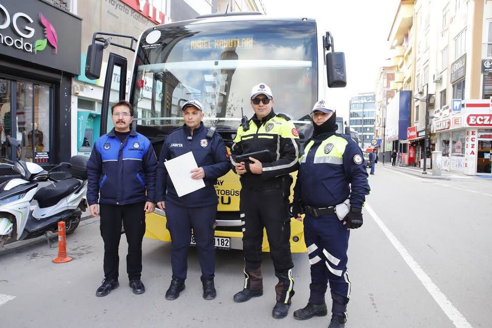 Aksaray’da toplu ulaşım denetimleri, yolcu güvenliği ve konforu için Aksaray