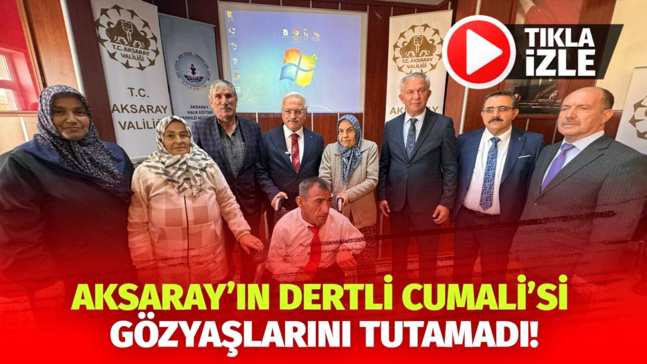 Halk Eğitim Merkezinde düzenlenen törende Cumali Çağlayan okuma yazma diplomasını