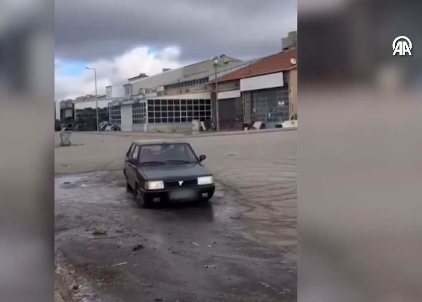 Kırşehir'de yaşanan olayda aracıyla drift atan sürücüye 46 bin 392