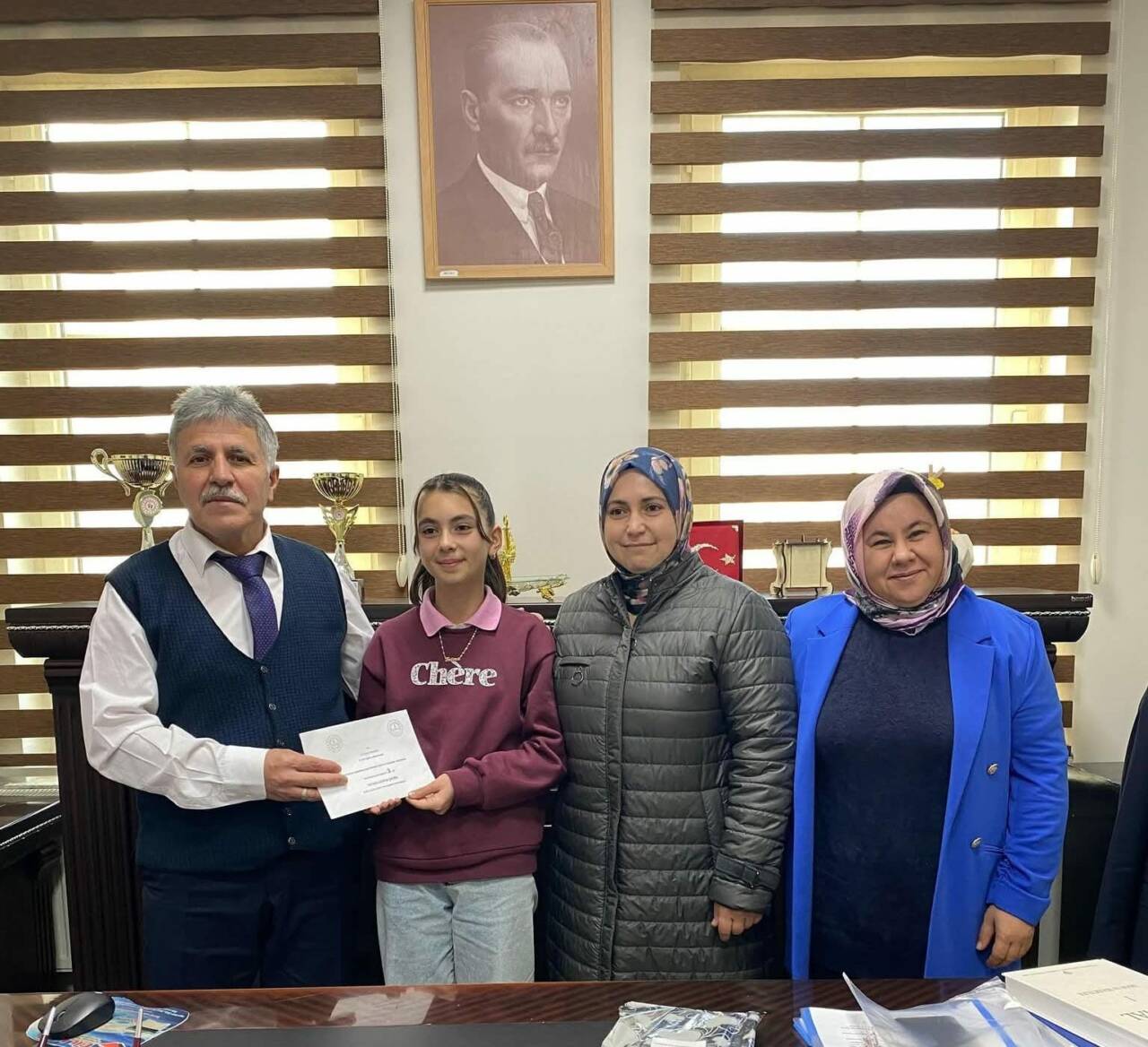 Eskil ilçesinde öğrenim gören Fatma Berra Şahin, Dilimizin Zenginlikleri projesi