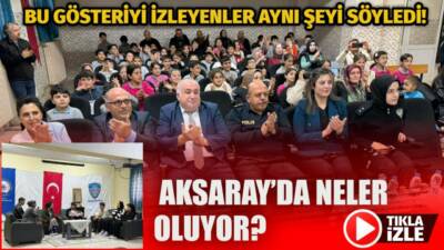 Aksaray’da Umudumuz Gençliğimiz Projesi kapsamında düzenlenen drama kursunu tamamlayan gençler,