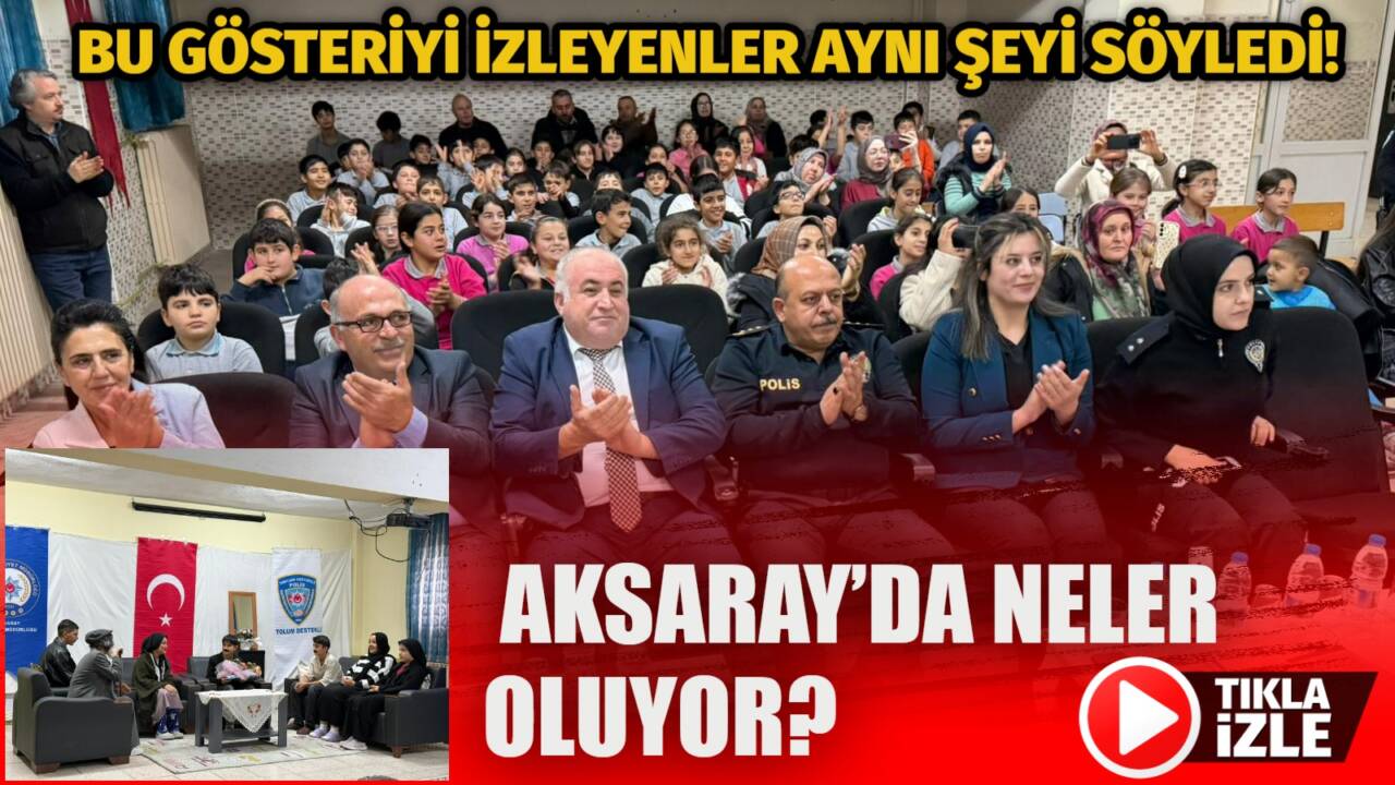 Aksaray’da Umudumuz Gençliğimiz Projesi kapsamında düzenlenen drama kursunu tamamlayan gençler,