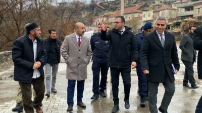 Güzelyurt Kaymakamı Süleyman Arat, kurum amirlerinin katılımıyla Ilısu Köyü’nü ziyaret