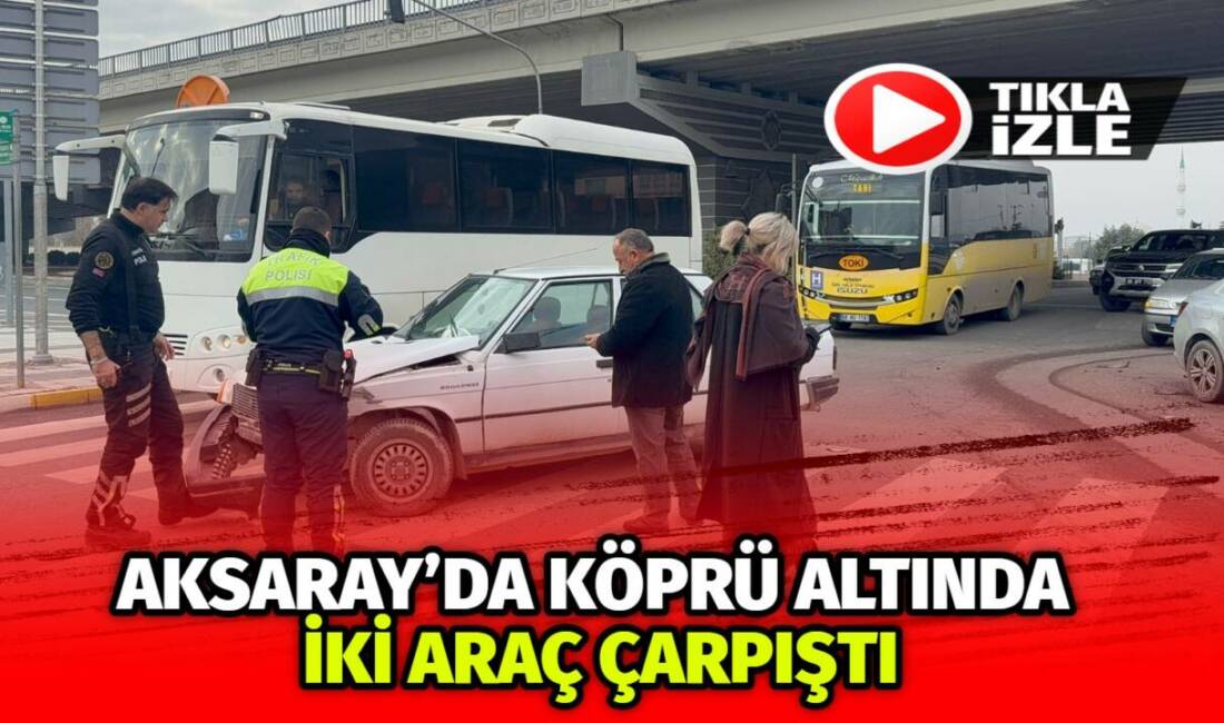 Sanayi Mahallesi Eski Sanayi köprüsü altında iki araç çarpıştı.
