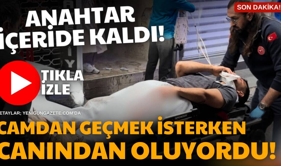 Dere Mahallesi’nde evin anahtarı içeride kalmasıya balkondan cama geçmek isteyen