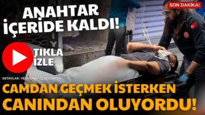 Dere Mahallesi’nde evin anahtarı içeride kalmasıya balkondan cama geçmek isteyen