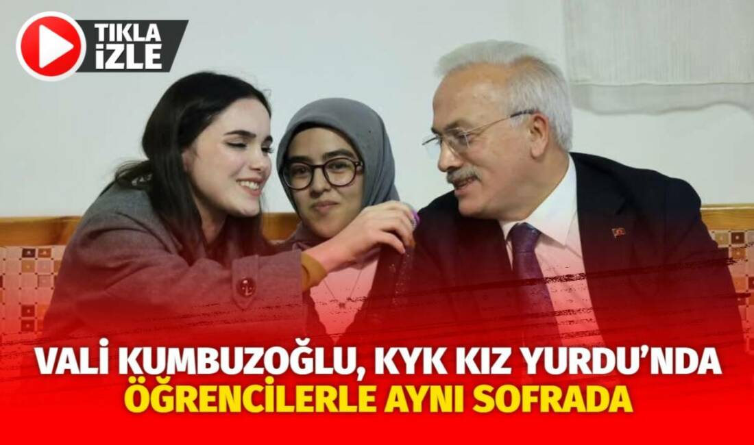 Aksaray KYK Kız Yurdu’nda gerçekleşen ziyarette öğrencilerle aynı karavanadan yemek