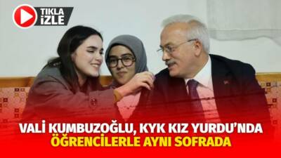 Aksaray KYK Kız Yurdu’nda gerçekleşen ziyarette öğrencilerle aynı karavanadan yemek