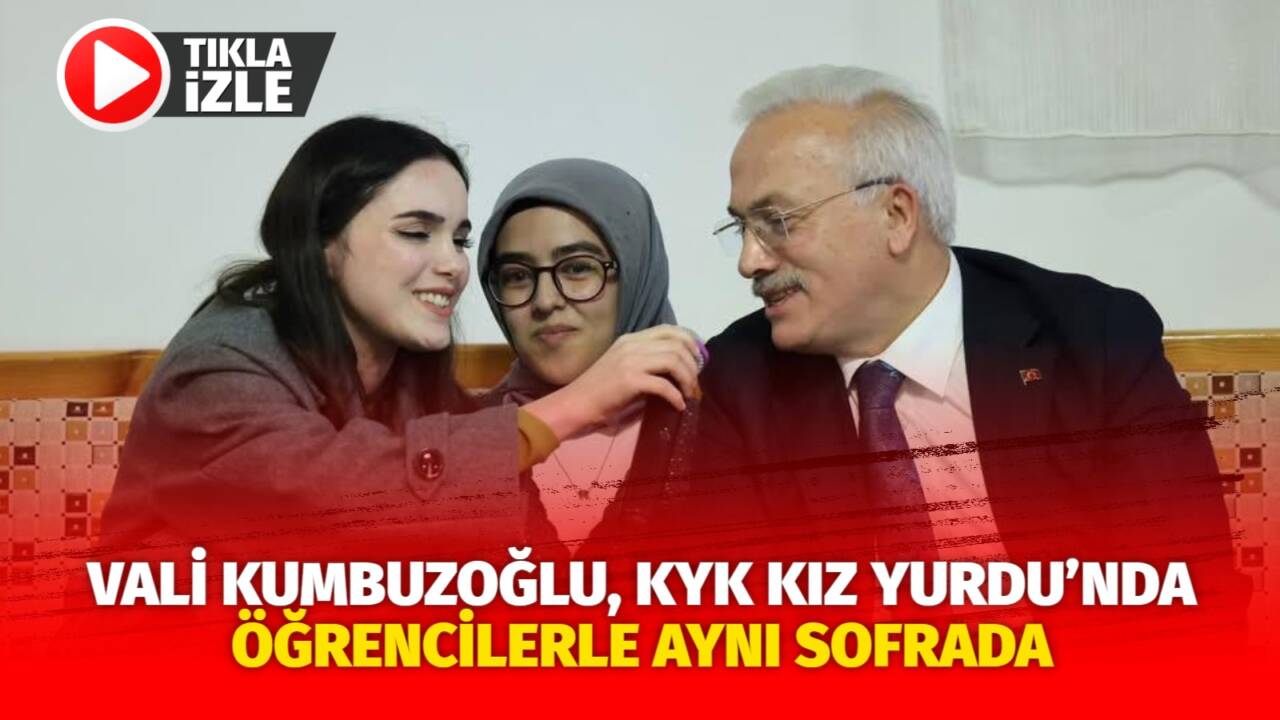 Aksaray KYK Kız Yurdu’nda gerçekleşen ziyarette öğrencilerle aynı karavanadan yemek