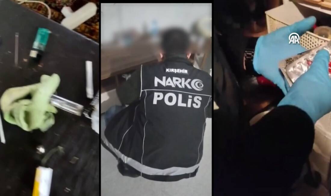 Kırşehir'de İl Emniyet Müdürlüğü ekipleri tarafından düzenlenen uyuşturucu operasyonlarında gözaltına