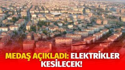 MERAM Elektrik Dağıtım Şirketi tarafından yapılan açıklama kapsamında Aksaray’ın bazı