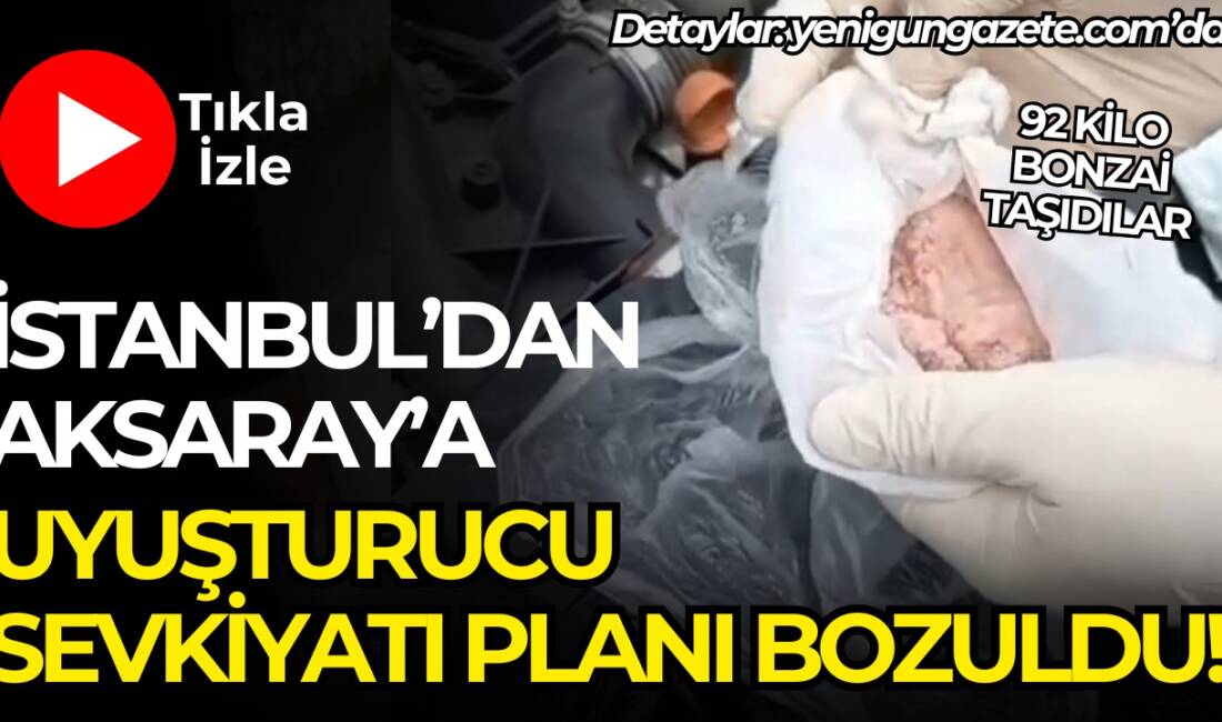 İstanbul’dan Aksaray’a uyuşturucu getirmeye çalışan iki şüpheli Akyazı’da durdurulan araçta